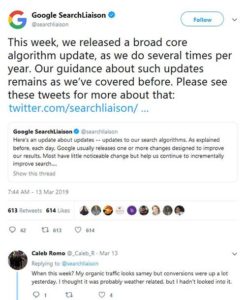 Google Florida 2 Update Tweet