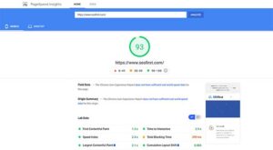 SEOFirst.com PageSpeed Insights Score on Mobile